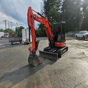 Mini-excavatrice Kubota KX057-5 d'occasion, forte force de creusement, faible nombre d'heures d'utilisation, performances puissantes pour le terrassement et le creusement. - Product Image 4