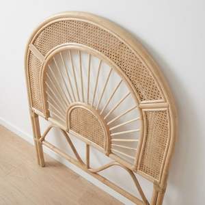 Hot-Selling Boho Style Rattan Single Bed <b>Headboard</b> Wholesale Bedroom Furniture Vietnam Factory - Product Image 2