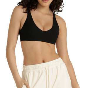 Best Selling Unisex High Support Simple Front Logo Sports Bra Low Price Quick Dry Breathable Windproof Spandex/Nylon Adult - Product Image 4