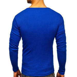 Fashionable <b>long</b> sleeve tee for men with modern cut and smooth fabric, perfect for casual outings and street style - Product Image 3
