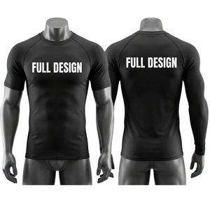 Wholesale Custom logo Printed <b>Men's</b> Upf50+ Quick Dry Gym <b>Compression</b> <b>Shirts</b> Blank Rash Guard - Product Image 1