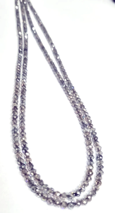 ลูกปัดเพชรโมอิสซาไนต์หลากสีขนาด 3 มม. รูปทรงเหลี่ยม ความยาว 16 นิ้ว - Product Image 1