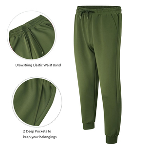Conjunto Deportivo Premium para Hombre, Color Verde Claro, con Cierre, Mezcla de Algodón y Felpa, Tejido de Invierno, Cuello Alto, Corte Holgado - Product Image 3