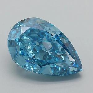 Gema Suelta Azul y Blanca de Lujo para Joyería Fina Personalizada, Diamante Cultivado en Laboratorio de 1.00 Quilates con Corte Pera, Certificado IGI - Product Image 1