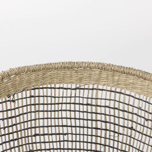 Panier décoratif en jonc de mer rustique fait main pour le stockage - Product Image 5