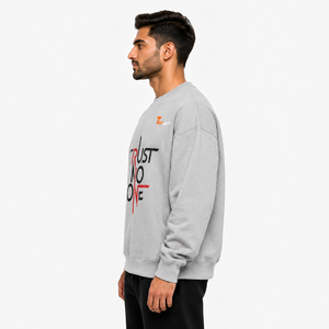 Sweat-shirts en molleton doux pour hommes, molleton brossé, col rond, manches longues, coupe ample confortable, 100% coton - Product Image 3