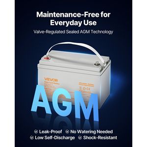 Batteria a ciclo profondo 12V 75Ah sigillata con tecnologia AGM, ricaricabile, al piombo-acido, di ricambio per scooter ed elettriche - Product Image 3