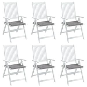 Cuscini per sedie da giardino grigi a 6 pezzi 19.7 cuscini esterni "x 19.7" x 1.2 "e cuscini realizzati in tessuto Oxford - Product Image 4