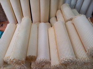 Lightweight Rattan Webbing Cane Sustainable Handwoven Rectangle Roll for <b>Shelf</b> <b>Inserts</b> and Decorative Panel Covering - Product Image 2