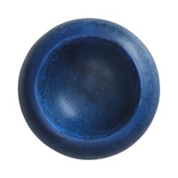 Bol en résine modelé artisanal Belladec Blue 10 pouces, design moderne d'art antique, forme personnalisée, motif uni, vaisselle de table
