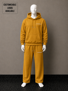 BEST Custom 2 piece <b>set</b> Heavyweight 350GSM 400GSM 450GSM Unisex Tech Heavy Weight Fleece Oversized Hoodie and Sweatpants men - Product Image 3