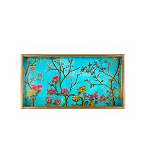 Top Leading Designed Serving Decor Rectangle Serving Trays with Simple Floral <b>Sticker</b> Design for Dinning Table Home and Office - Product Image 5