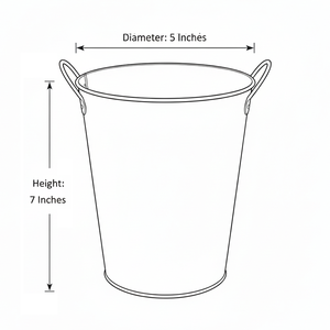 Seau galvanisé - 5x7 pouces - Product Image 6