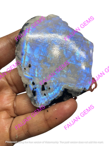 FAIJAN GEMS - Piedras Preciosas Semipreciosas Naturales de Alta Calidad, Cabochones de Piedra Lunar Blanca Arcoíris, para Joyería, en Grandes Cantidades - Product Image 4