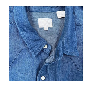 Thin Lightweight Cotton <b>Chambray</b> <b>Shirt</b> | Breathable Short Sleeve Denim <b>Shirt</b> for Summer <b>Men's</b> Fashion - Product Image 6