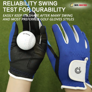 Gants de sport d'extérieur unisexes en cuir de mouton pur bleu-noir, doux et respirants, avec protection de la paume, vente en gros DISTIL INDUSTRIES - Product Image 1