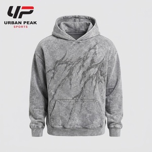 Sudadera con capucha Premium para hombre con lavado ácido, textura distintiva de lavado mármol y estilo contemporáneo para colecciones de ropa de moda. - Product Image 5
