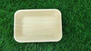 Plato Rectangular Desechable de Hoja de Palma de 11.5 x 16 cm, Vajilla Perfecta para Fiestas y Campamentos - Product Image 6