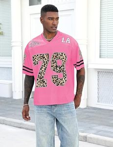 Unisex Oversized Football Streetwear Graphic T <b>Shirt</b> Number Print V Neck Short Sleeve <b>Y2K</b> Soccer Jersey 100% Polyester - Product Image 4