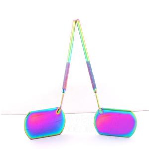 Modèle d'applicateur de beauté en acier inoxydable de nom de marque personnalisé de poignée de miroir d'extension de cils à pointe plate multifonctionnelle en gros - Product Image 2