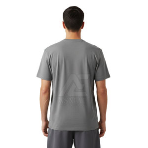 Camiseta de Manga Corta para Hombre, Elegante, con Relieve, Tela Texturizada, Cuello Redondo, Algodón, Moda - Product Image 6