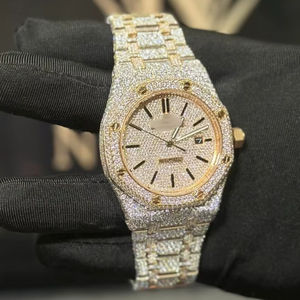 Reloj de Pulsera de Lujo para Hombre, Estilo Hip Hop, Alta Calidad, Diamantes Cultivados en Laboratorio, Diseño Clásico Completamente Cubierto de Diamantes - Product Image 1