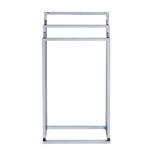 Moderno Soporte Metálico Independiente para Toallas con Múltiples Barras de Secado y Estructura Duradera con Recubrimiento en Polvo para Almacenamiento en el Suelo del Baño - Product Image 1