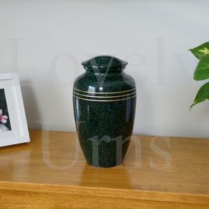 Urne funéraire galaxie émeraude pour adulte, taille moyenne, récipient commémoratif pour cendres, design cosmique décoratif - Product Image 4