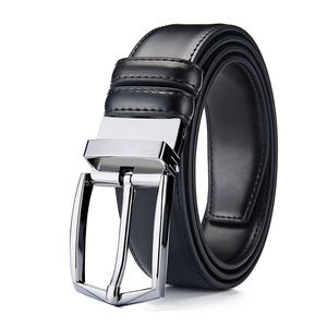 Ceinture tactique réversible classique pour homme avec boucle en cuivre, en cuir de vachette écologique - Product Image 2