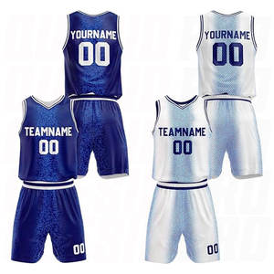 Uniforme de Baloncesto Personalizado al por Mayor, Sublimado, Cuello en V, Sin Mangas, Diseño Halftone, Uniforme de Equipo - Product Image 1
