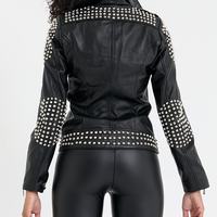 Veste en cuir PU et toile pour femme grande taille, style décontracté, rembourrage en coton, tricotée, respirante, écologique, couleurs personnalisables