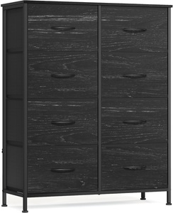ตู้ลิ้นชักผ้า 8 ช่อง สีดำอีโบนี สไตล์โมเดิร์น สำหรับเฟอร์นิเจอร์ห้องนอน - Product Image 1