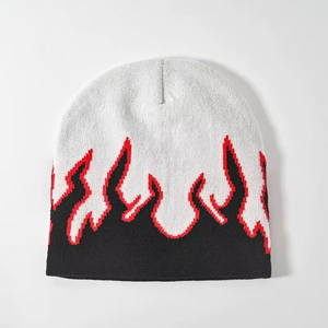 Gorro de Punto Jacquard Unisex, 100% Acrílico, con Rayas Gruesas, para Invierno - Product Image 3