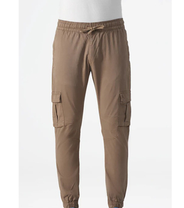 Pantalones Deportivos Cargo Marrones para Hombre, Cintura Elástica con Cordón, Ligeros, Casuales, con Múltiples Bolsillos, para Otoño - Product Image 1