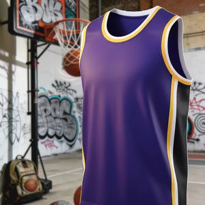 Maillot de basketball d'été haut de gamme pour hommes, idéal pour l'entraînement et les matchs, avec option d'impression par sublimation du nom et du logo. - Product Image 1