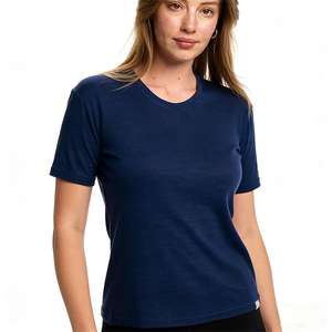 Camiseta de Manga Larga para Mujer, Corte Ajustado, Tallas Grandes, Estilo Casual, Diseño Sólido Personalizable, Cuello Redondo, con Bordado y Parches - Product Image 1