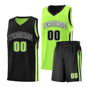 Ensemble de maillots de basket-ball sublimés personnalisés, sans manches, col en V, nom de l'équipe, numéro imprimé, uniforme sportif - Product Image 4