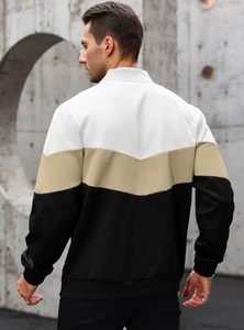 Blouson Bomber Unisexe à Blocs de Couleurs, Fermeture Éclair, Qualité Supérieure, Broderie Personnalisée du LOGO, Coupe Classique, Étiquettes Personnalisées - Product Image 4