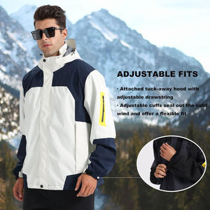 Chaqueta Impermeable y Transpirable para Hombre, con Capucha, para Invierno, Resistente al Viento, con Logotipo Frontal, 100% Nailon - Product Image 4