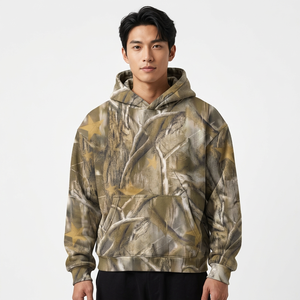 Sweat-shirt à capuche pour homme, imprimé camouflage étoilé, pull décontracté avec poche, haut d'automne - Product Image 5