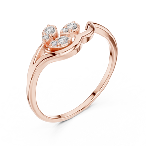 Anillo de Lujo de Oro Sólido de 14K para Mujer con Diamante Natural de Corte Brillante Redondo, Anillo de Compromiso y Boda Diamtrendz - Product Image 4