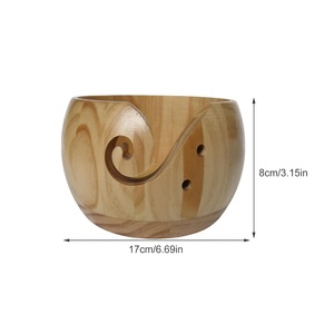Bol à fil en bois fait main personnalisé pour le tricot – Accessoires de couture durables et écologiques provenant d'un exportateur indien - Product Image 3