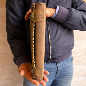 สมุดบันทึกคาถาปกหนังทำมือลายตาที่สาม ขนาดใหญ่ 8x10 นิ้ว สไตล์วินเทจ พร้อมสมุดวาดเขียน กระดาษคอตตอนขอบดิบ ของขวัญ - Product Image 3