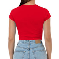 T-shirt court de sport pour femme à manches courtes et col rond, sans couture, haute performance pour la gym et l'exercice