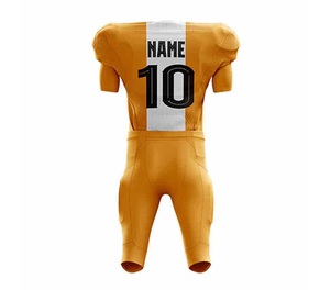 Conjunto de Uniforme de Fútbol Americano Personalizado, Jersey y Pantalones a Rayas Blancas y Naranjas, Transpirable, Ajustado, Ropa Deportiva para Hombre Adulto - Product Image 3