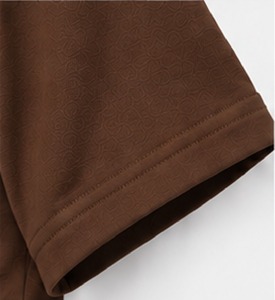 <b>Men's</b> Brown Cotton T-Shirt Regular Fit O-Neck Short Sleeve Casual Solid Color Jersey Knit - Product Image 2