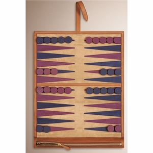Jeu de backgammon portable en cuir suédé de qualité supérieure, personnalisé en usine, enroulable, pour adultes - Product Image 6