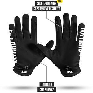 ถุงมือรับบอลอเมริกันฟุตบอลแบบเต็มนิ้ว 7v7 ซิลิโคนเจล นีโอพรีน คุณภาพสูง แบบกำหนดเองได้ ทนทาน กันลื่น สำหรับเยาวชน - Product Image 3