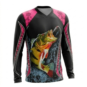 Camiseta de pesca de manga larga, tela deportiva de primera calidad, material que absorbe la humedad, ajuste cómodo, camisa de pesca para hombres - Product Image 2