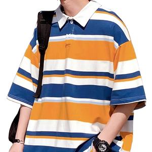 Polo de hombro caído para hombre, venta al por mayor, Polo de hombro caído para hombre, Polo informal de algodón de manga corta occidental 2023 - Product Image 1